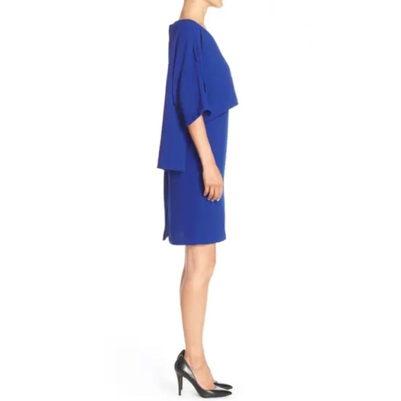 Modest NWT Adrianna Papell Royal Blue Sheath Dress - Picture 4 of 6